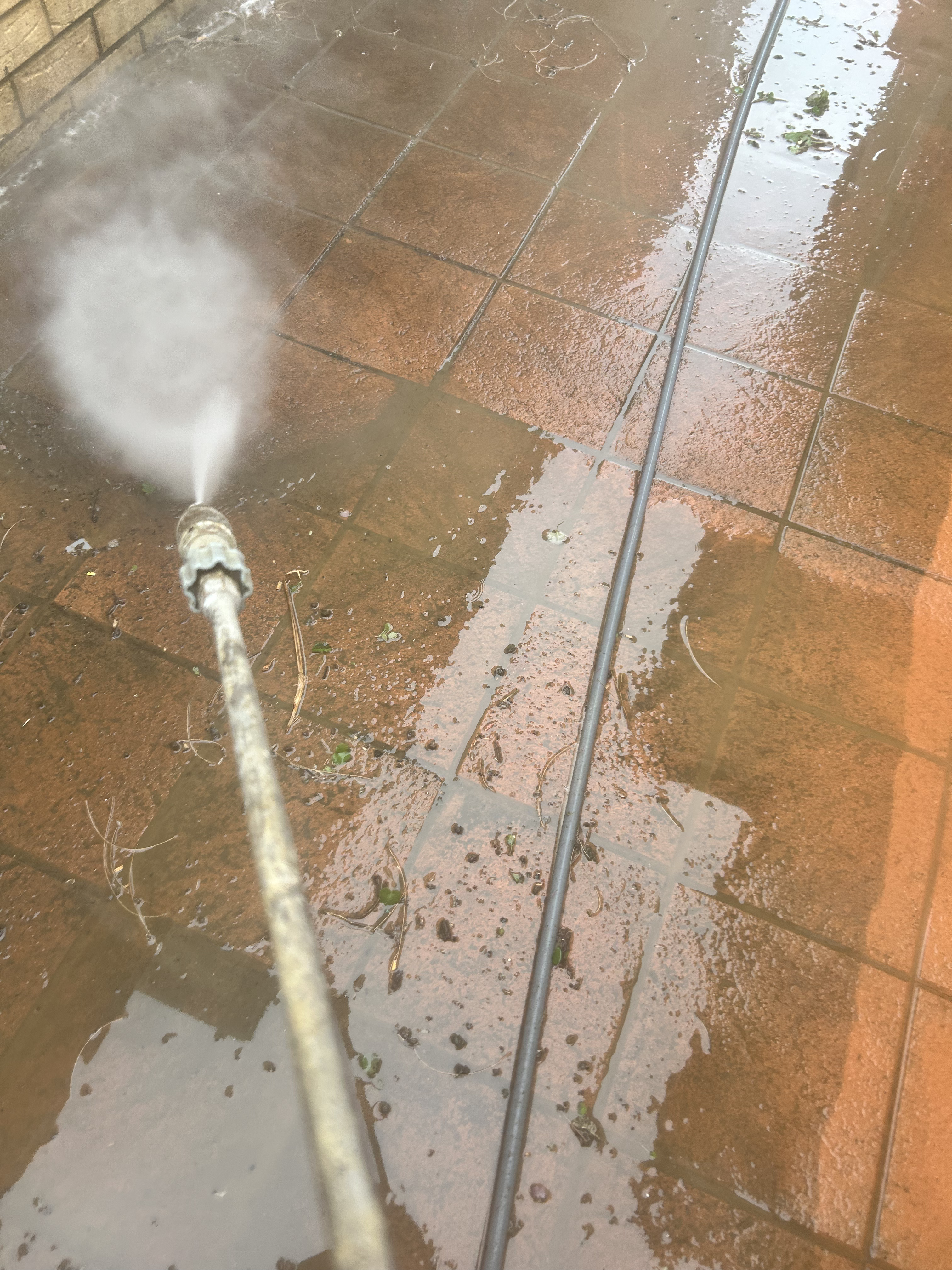 Cleaning process in action